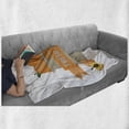 thumbnail image 6 of Peach Soft Flannel Fleece Blanket, Cartoon Illustration of Ripe Fruits in a Box with Fresh Peaches Lettering, Cozy Plush for Indoor and Outdoor Use, 50" x 60", Apricot Dusk and White, by Ambesonne, 6 of 6