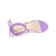 thumbnail image 4 of BLISSFUL STEP Women's Clear Strap Block Heel Lace up Heels Sandals Lavender (Size 10), 4 of 7