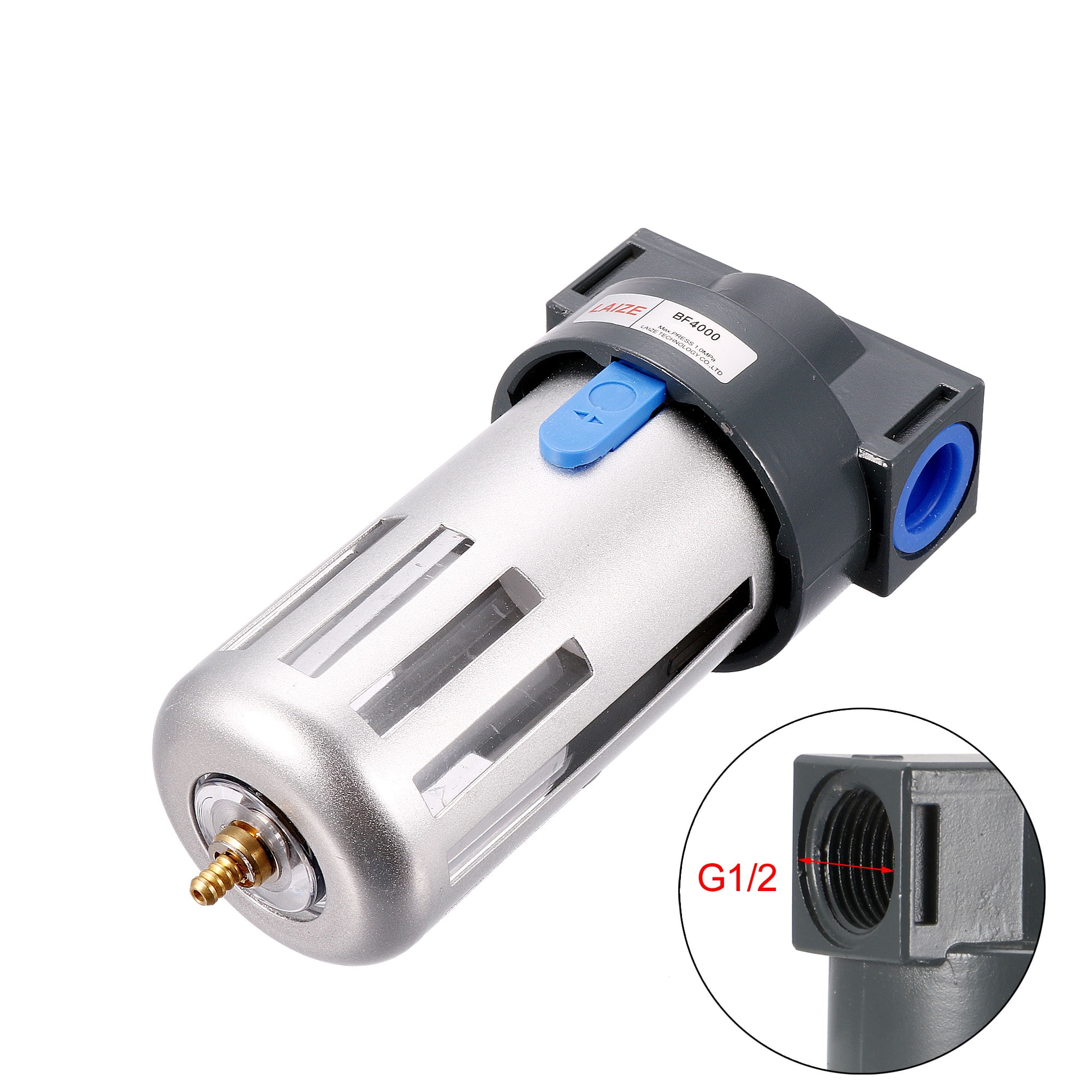 Pneumatic Air Filter Regulator G1/2 Oil Water Separator Automatic Drainage 
