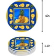 thumbnail image 1 of POGLIP Ensemble de 8 sous-Verres Ronds Texture Ananas Fruits Frais d'Été pour Boissons, sous-Verres en Céramique Absorbants avec Base en Liège pour Décoration de Table Basse de Cuisine Maison, 1 of 5