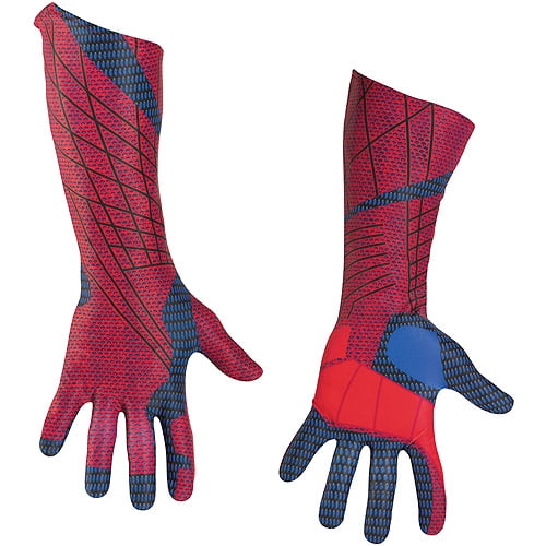 Amazing Spider Man Deluxe Long Costume Gloves Adult One Size