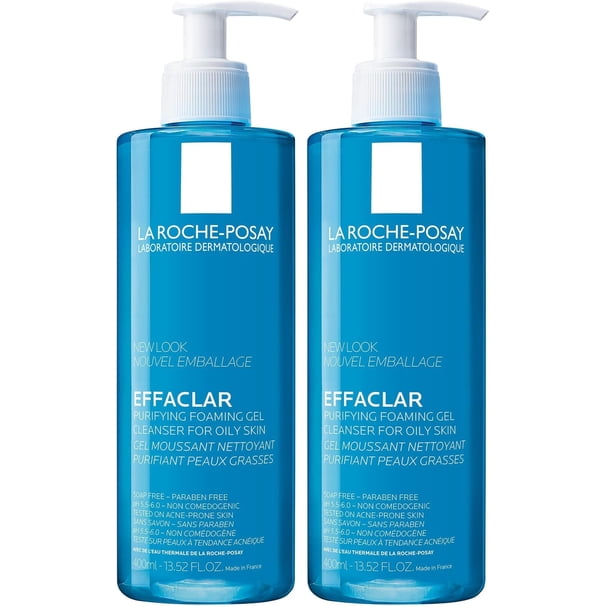 Limpiador facial La Roche-Posay Effaclar Zinc, pack de 2 x 400 ml