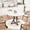 White US, variant on MemoryField 39'' Space-Saving Modern Industrial Round Dining Table for 4-6 – Black Sturdy Wooden Pedestal Base – Easy Assembly – Perfect for Home, Apartment, Small Spaces- Black (US)