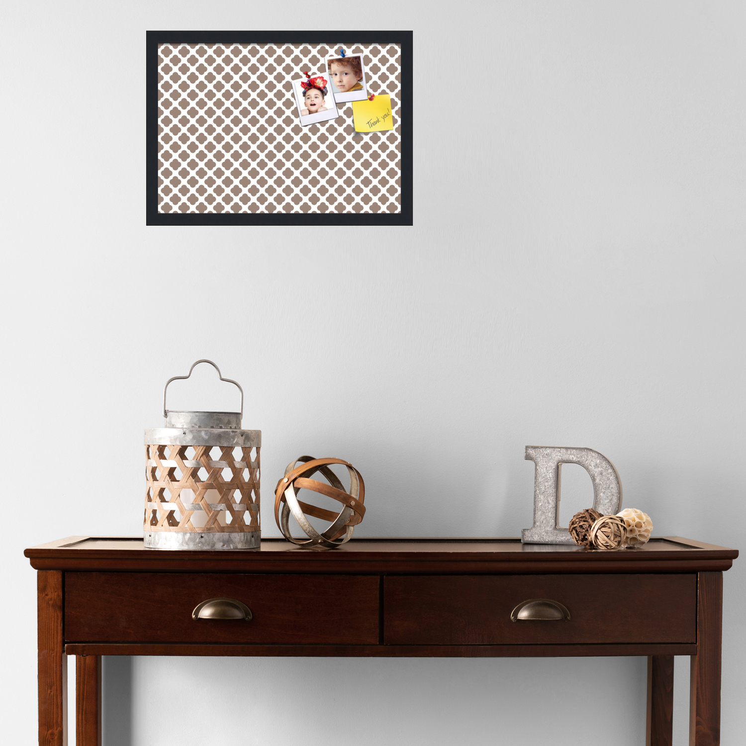 PinPix 20x14 Custom Cork Bulletin Board Brown Clover Poster Board Has a Fabric Style Canvas Finish, Framed in Brown Clover, by ArtToFrames (PinPix-535)