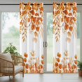 thumbnail image 5 of Outdoor Curtains for Patio Waterproof, Orange Eucalyptus Leaves Outdoor Privacy Panels Grommet, Spring Summer Botanical Blackout Outside Curtains for Porch/Cabana/Pergola/Gazebo 54"x84", 2 Panels, 5 of 8