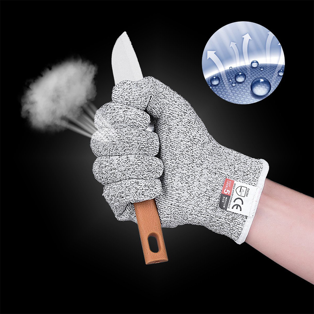 Cut Resistant Butcher Gloves Anti-cutting Safety for Kitchen Outdoor Explore SML