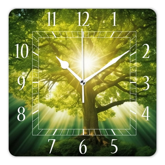 14 Inch Wall Clock Battery Operated Square Clock Decorative for Office, Kitchen, Outdoor, Living Room，3D Wall Art Decorative