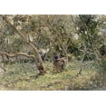 thumbnail image 2 of Fontana, Roberto 14x11 White Modern Wood Framed Museum Art Print Titled - In The Orchard, 2 of 4