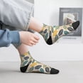 thumbnail image 4 of Salouo Vintage Leaves Pattern Unisex Middle Tube Socks,Middle-Finger Knee High Socks Over The Calf Tube Stocking Crew Stockings for Women and Men Tube Socks, 4 of 8
