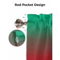 thumbnail image 7 of Curtain Valance for Windows,Red to Green Shadow Kitchen Valances Rod Pocket Short Curtains,Gradient Watercolor Art Window Treatment Panel for Bedroom Bathroom 60"x18", 7 of 7