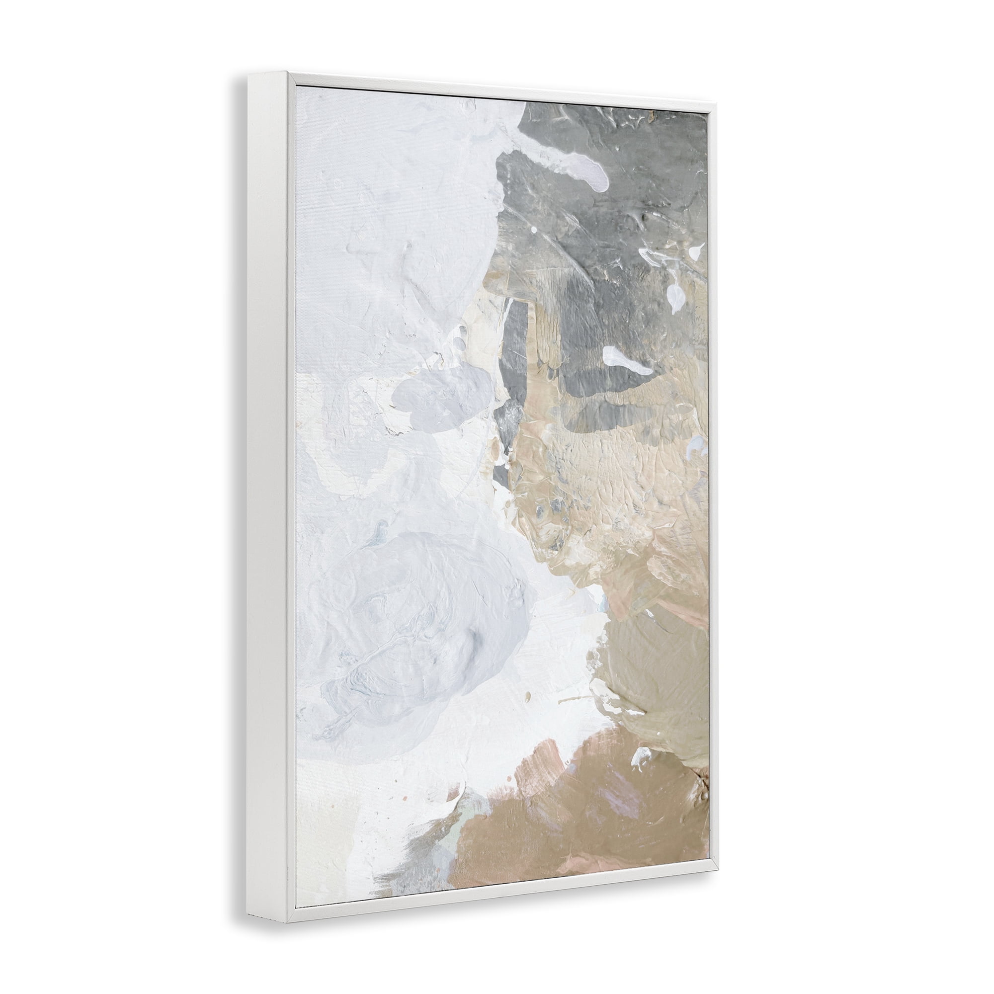 Stupell Industries Abstract Portrait Illusion Abstract Painting White Framed Art Print Wall Art, 20 x 30