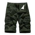 thumbnail image 2 of WREESH Men's Cargo Shorts Sports and Csaual Multi-Pockets Relaxed Summer Short Pants Outdoor Workout Shorts Olive Green, 2 of 4