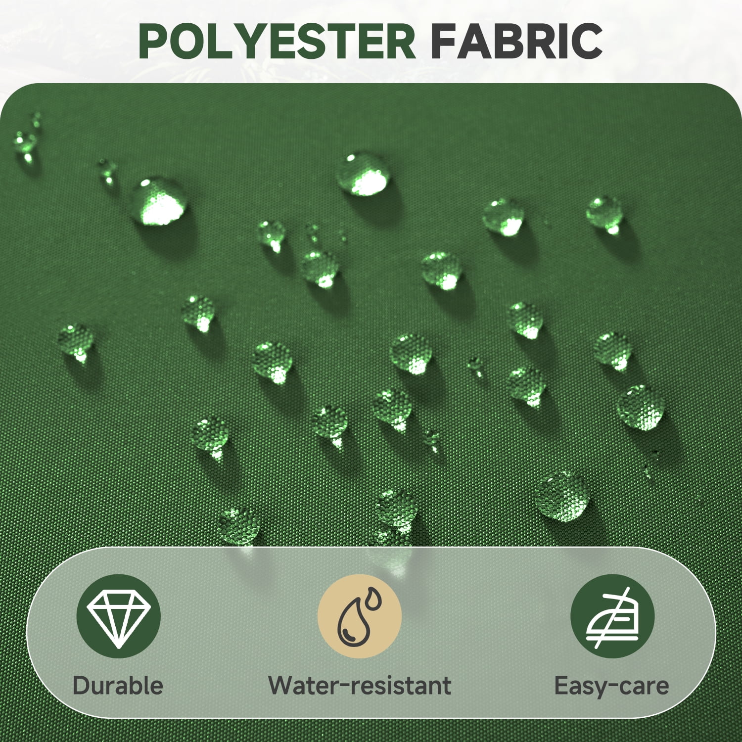 BaPiPro 4-Person Dark Green Outdoor Sectional Sofa Cushions, Waterproof Polyester Patio Cushions with High-Density Sponge, No Assembly Required, for Backyard, Balcony, Deck, Poolside
