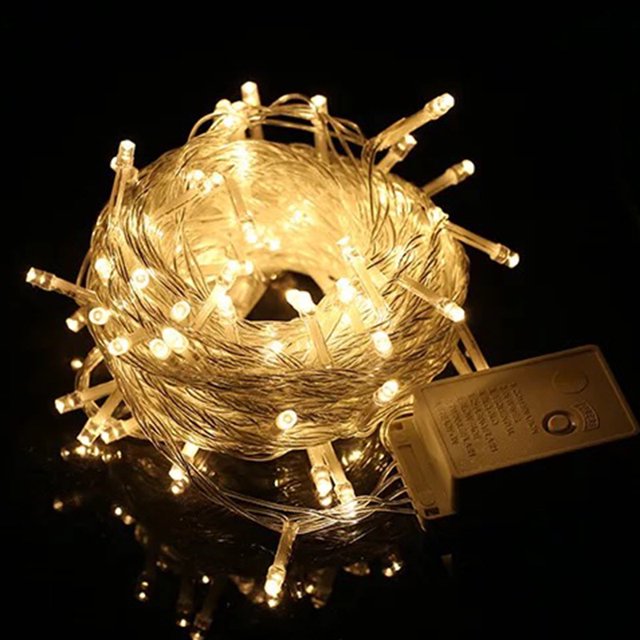50M 400LED Luces de cadena, luces de hadas IP65 Decoración romántica a prueba de agua para árbol de Navidad Fiesta de bodas Festival Cumpleaños Jardín Patio Césped - Alimentado por (Amarillo cálido). ACTIVE Biensenido a ACTIVE