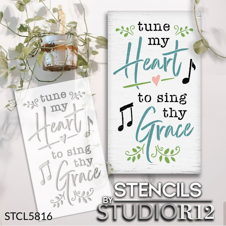 Psalm 13:6 Stencil by StudioR12 | I Will Sing to The Lord | Craft Cursive Christian Hymn Gift | DIY Bible Verse Song Lyrics Faith | Paint Wood Sign