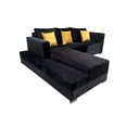 thumbnail image 2 of Sala Esquinera Aston 260x200 cm Terciopelo negro EL BAZAR STORE Aston Moderno Esquinera, 2 of 3