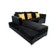 thumbnail image 2 of Sala Esquinera Aston 260x200 cm Terciopelo negro EL BAZAR STORE Aston Moderno Esquinera, 2 of 3