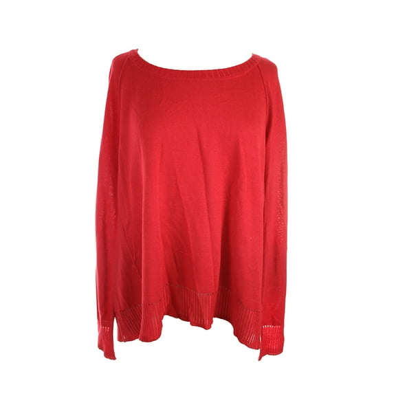 Rachel Rachel Roy Red Long-Sleeve Tulip-Back Sweater S
