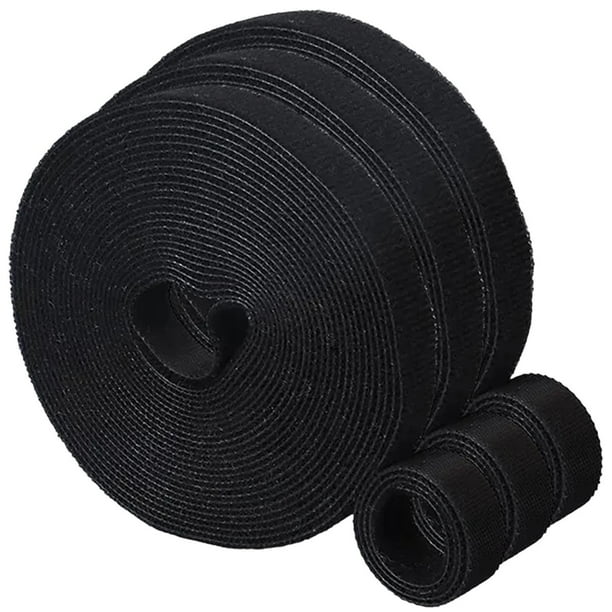 Cinta compatible con Velcro HookLoopBlack 3 pzas 5m 12mm Negro Rollo Velcro Doble Cara Hook Loop. VentDepot MXKHL-003