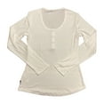 thumbnail image 2 of Eddie Bauer Women's Soft Ribbed Long Sleeve Scoop Snap Henley (White, L), 2 of 2