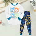 thumbnail image 2 of eczipvz Boys Pj Set Boys Pajama Set Long Sleeve Shirts & Pants Kids Sleepwear Pjs White,6-7 Years, 2 of 5
