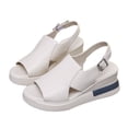 thumbnail image 1 of Summer Women's Flatform Wedge Sandal Open Toe Buckle Ankle Casual, 1 of 8
