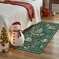 thumbnail image 4 of Wonnitar Christmas 2x3 Entryway Rug, Non Slip Soft Small Kitchen Rug, Christmas Indoor Door Mat for Entrance, Washable Xmas Low Pile Throw Rug for Bathroom Holiday Decor, Green, 4 of 15