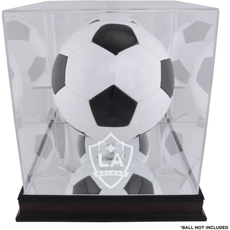 LA Galaxy Mahogany Team Logo Soccer Ball Display Case