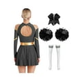 thumbnail image 2 of iiniim Uniforme de Sport Classique Cheerleading Musical pour Femmes Lycée Noir B TG, 2 of 7