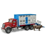 Bruder 02830 Mack Granite Cattle Transport Truck w/ 1 Cattle *NEW*