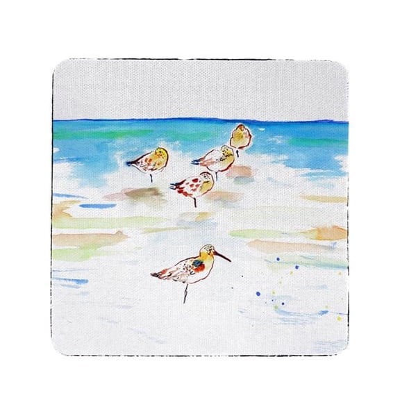 Betsy Drake CT1090 Five Sanderlings Coaster - Set of 4