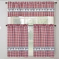thumbnail image 2 of RT Designer's Collection Tribeca Rooster Printed Slub 3 Pieces Kitchen Curtain Set Includes 1 Valance 52" x 18" and 2 Tiers 26" x 36" Each Multi Color, 2 of 5