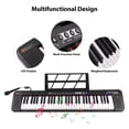 thumbnail image 3 of TFixol 61-Key Multifunctional LED Keyboard Piano with Microphone, 200 Tones & Rhythms, Beginner-Friendly, Black/White, External Power or Battery Operated (Excluded), 3 of 6