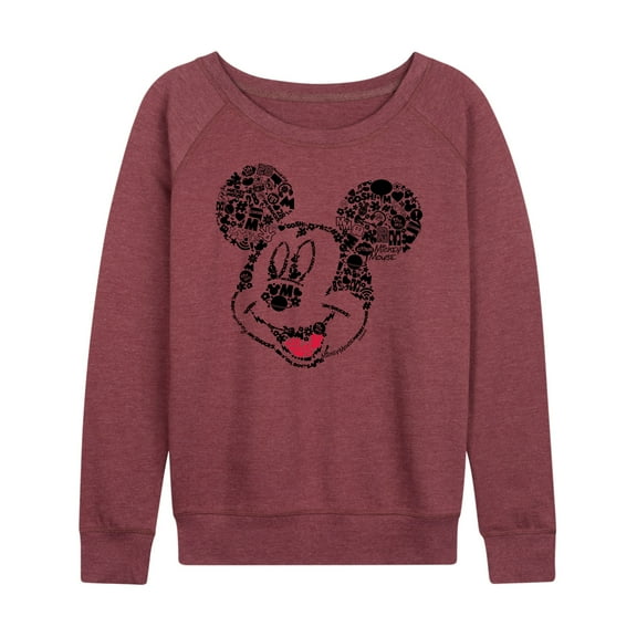 Mickey & Friends - Mickey Iconic Fill - Women's Lightweight French Terry Long Sleeve Shirt