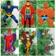 thumbnail image 1 of Christmas Tree Ornaments X-Men and Other Comic Books Super Hero Set Featuring Prominent Xmen Characters - Unique Shatterproof Plastic Design, 1 of 4