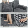thumbnail image 5 of Howcool Modular Sectional Sleeper Sofa, 81" L-Shaped Oversized Cloud Couch with Pull-Out Bed, 5-Seat Corduroy Sofa with Storage Chaise, USB Charging and Cup Holders for Living Room Apartment,Gray, 5 of 12
