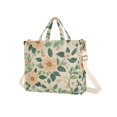 thumbnail image 7 of FORMRS Womens Corduroy Tote Bag Crossbody Shoulder Handbag with Pocket, Floral Design, 7 of 7