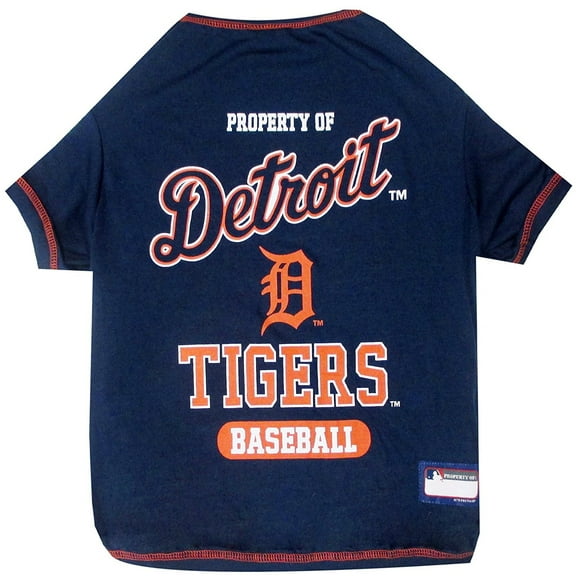 Pets First MLB Detroit Tigers Tee Shirt for Dogs & Cats. Officially Licensed - Medium