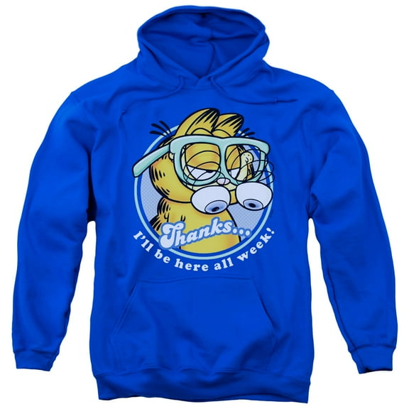 Garfield Performing Adult Pullover Hoodie Sweatshirt Royal Blue
