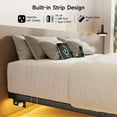 thumbnail image 6 of Full-size Floating Bed Frame with Built-In USB Charging Ports and Smart LED Lighting, Crafted with Heavy-duty Metal, Designed with ample under-bed storage space, Noise-Free, No Box Spring Needed, 6 of 8