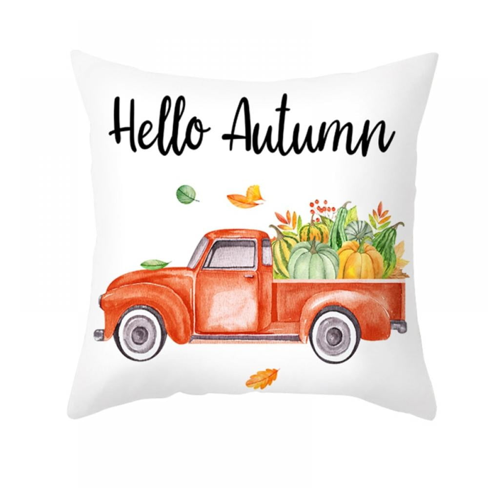 Fall Thanksgiving Autumn Rustic Cushion Cover Pillow Case Sofa Home Decor Art