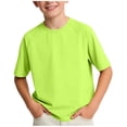 thumbnail image 3 of WAVSUF Kids Boys T-Shirt Crew Neck Short Sleeve Classic Fit Summer Casual Soft Tee Mint Green Size 7-8, 3 of 7
