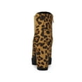 thumbnail image 2 of BLISSFUL STEP Women's Round Toe Zip Block Heel Platform Ankle Boots Leopard 9, 2 of 8