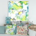 thumbnail image 2 of Designart 'Aquarelle Impression of Daisy Flowers II' Traditional Framed Canvas Wall Art Print, 2 of 5