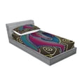 thumbnail image 2 of Ambesonne Colorful Fitted Sheet & Pillow Sham Set, Mosaic Unicorn, Twinxl, Multicolor, 2 of 2