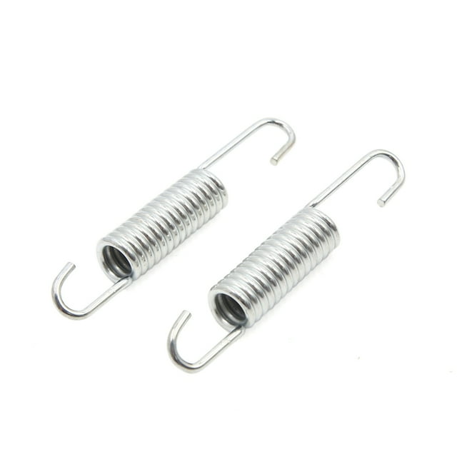 2pcs Resorte con Ganchos Metal Plateado Muelle del Soporte Apoyo de Pie para Moto GS125