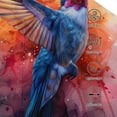 thumbnail image 3 of Fotbe Vibrant Hummingbird Watercolor Art Gorro Clásico de Béisbol, Gorra Ajustable con Broche Snapback, Gorro de Exterior de Algodón Suave, 3 of 6