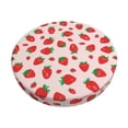 thumbnail image 2 of Lsque Strawberries Round Bar chair cushion covers Velvet Fabric Premium Comfort Protects from Scratches and Stains for 14-17 Inch Chair- 13 inch, 2 of 7