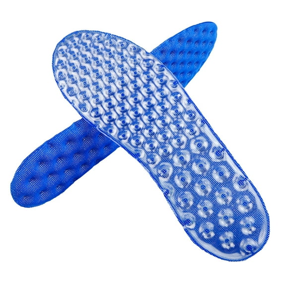CIMAXIC 1 Pair Sports Insoles Super Inflatable Basketball Absorption Stretch Running Military Training Casual Insoles (Size 39-40, Blue),10.04"X3.15"X0.2"