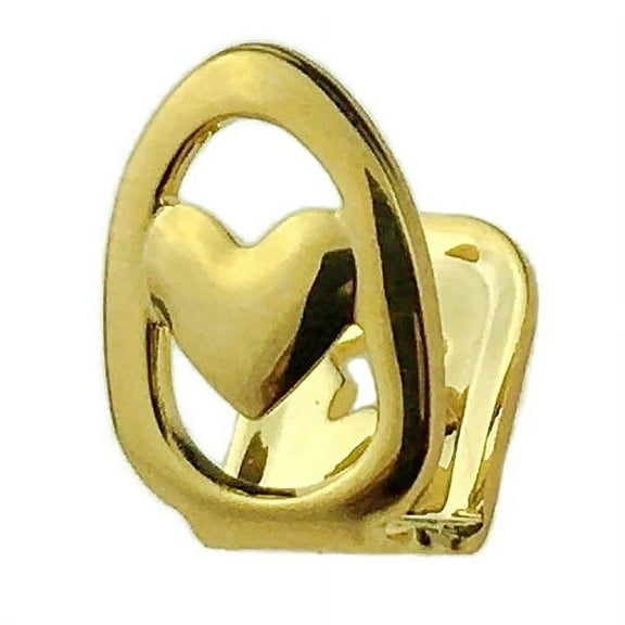 14k Gold Plated Open Face Heart Teeth Grillz Cap One Single Tooth